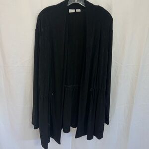 Chico's Black Open Front Cardigan